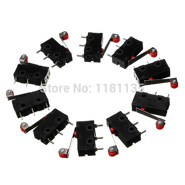 10 x Roller Lever Arm PCB Terminals Micro Limit Normal Close/Open Switch KW12-3 FREE SHIPPING