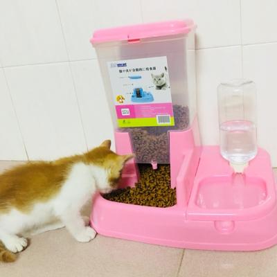 Pet dog water dispenser animal feed feeder and bottle water container