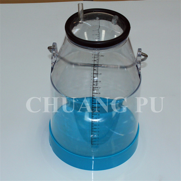 25 Litre Transparent Milk Bucket with Measuring Scale for Dairy Farm Portable Milking Machine Cartoon Packing
