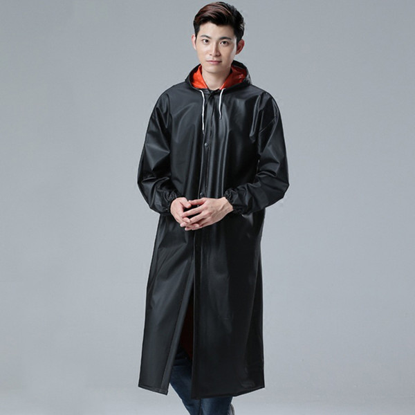 1PC Black And Red Double Composite Piece Long Raincoat Long Thick Adult Outdoor Poncho 0D
