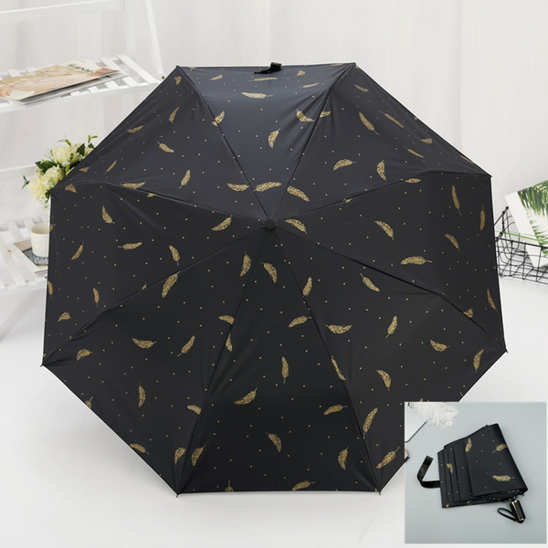 Clear Rain Dual-use Umbrella Folding Male Goddess Sun Simple Cartoon Student Sun Protection Dance Umbrellas Mens Gifts Metal YS5