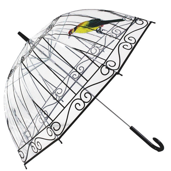 Fashion Apollo Transparent Umbrella Clear POE Umbrella For Girls Mushroom Print Umbrella Free Shipping 20pcs/lot
