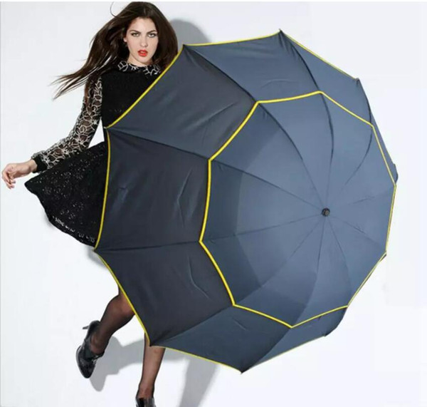 Large Outdoor Umbrellas 130cm Big Umbrella Folding Umbrella Windproof Large Paraguas Women Men 3 Floding Sun Rain Umbrellas 40pcs
