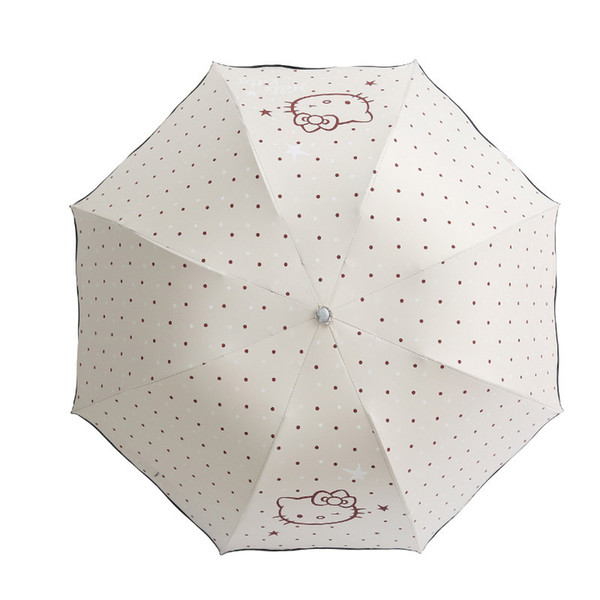 1PC Cute Hello kitty Girls Vinyl Fresh Sunscreen UV Protection Rain Umbrella Folding Umbrella Kids D5