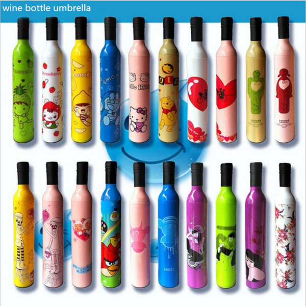 40 Styles Wine Bottle Umbrella New Novelty Design Umbrella Personalized Clear Rain Umbrella Super Cute And Compact Manually Rain Use Tool