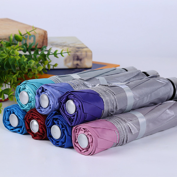 Custom Silver Coating Umbrella Three-Folding with 8K Creative Umbrella Customizable LOGO and Colors Multicolor 7-9 Colors Gift