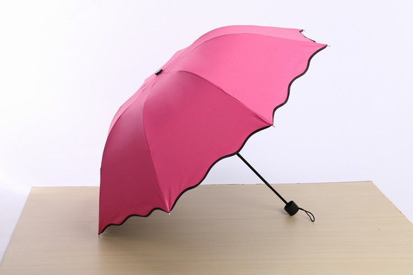 Flower blossoming sunshade sunshade umbrella three lovers folding umbrella manufacturers short handle