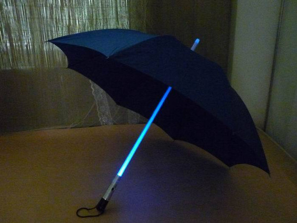 Creative LED Light Umbrella Muti Colors LED Luminous Transparent Umbrella Inside Out Windproof Umbrellas with Flashlight Best Gift PR