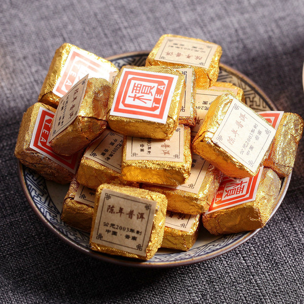 Ripe pu er tea Oldest Chinese puer High quality Green health food 250g Small puerh brick tea Ancient tree Black tea Free shipping