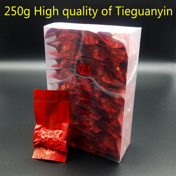 250g Top grade Chinese Oolong tea TiKuanYin Weight Loss Anxi Tie Guan Yin Green food tea Fresh China Tieguanyin tea small bags Free shipping