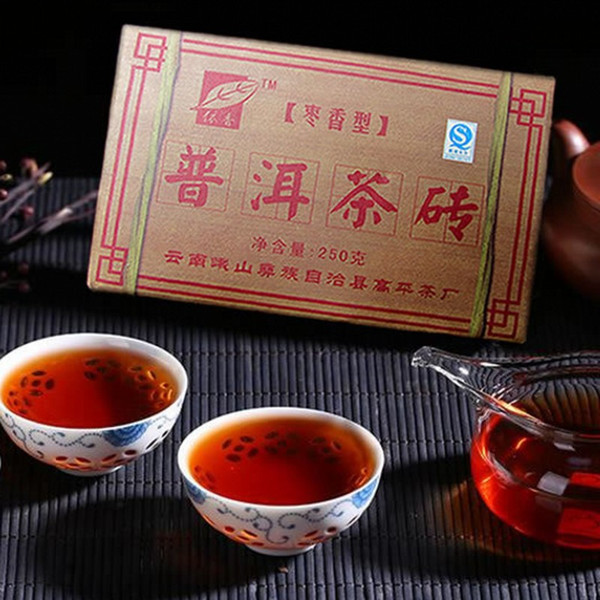 Made in 2007 ripe pu er tea 250g Yunnan oldest puer Green health food Small puerh brick tea Ancient tree Black tea Free shipping