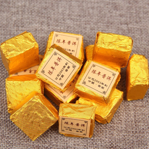 2003 .Yunnan Puer tea 200g Menghai small cubes cooked super! About 30 particles Send ethnic small cloth bags. Free shipping