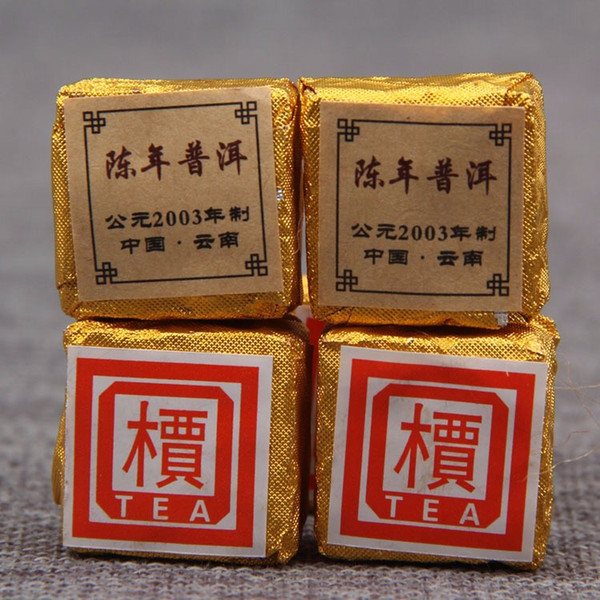 Do Promotion!30 particles Yunnan Puer tea cooked tea tree collection 2003 Mini Too small Brick . Free delivery