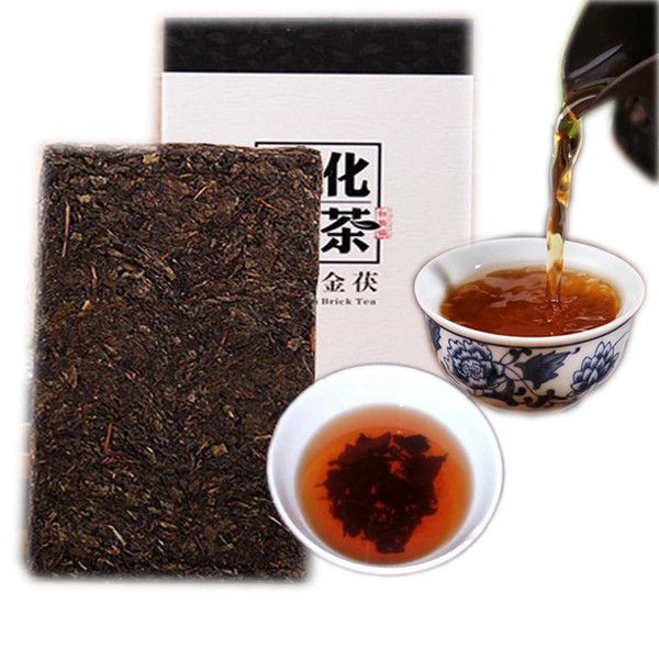 1000g 2016 Chinese Hunan Anhua Black Tea Golden Flower Good Brick Tea Healthy Tea