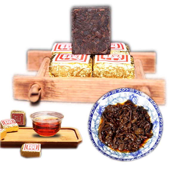 Yunnan Bulk Ripe Puerh Tea Bohai Pu'er Cooked Tea Chinese Puer Cha Small Square Brick Tea