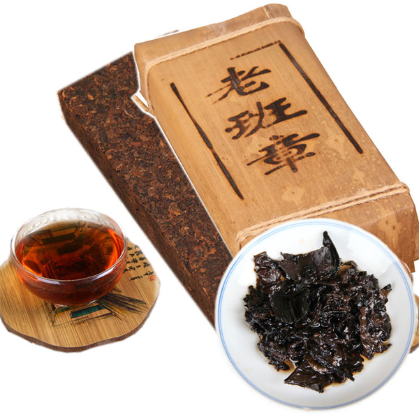 Premium Puer Cooked Tea Brick China Yunnan Old Banzhang Ancient Tree Bamboo Tube Tea Puerh 500g