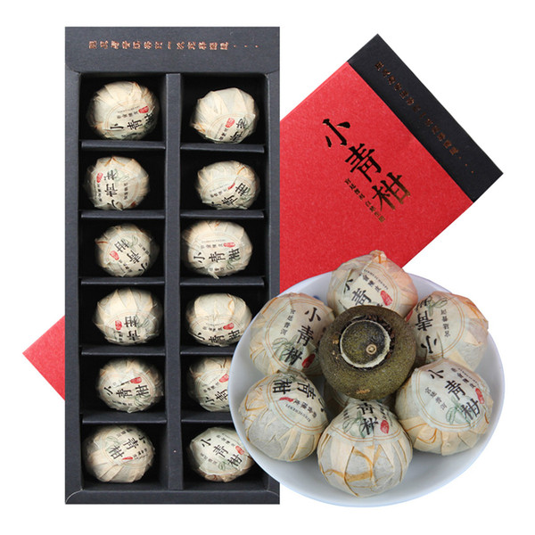 Ripe Puer Small Green Mandarin Court Old Orange Tea 12 Gift Boxes Dried Tangerine Peel Tea