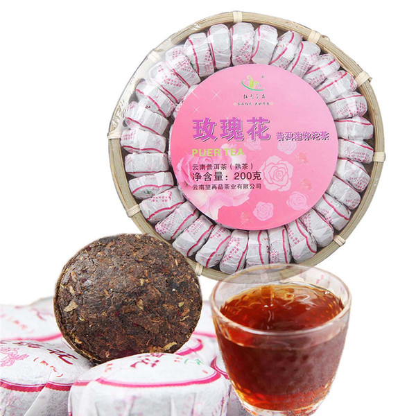 Ripe Pu'er Mini Tuo Tea Rose Shu Puer Tea Chinese Yunnan Cooked Black Tea Healthy Care