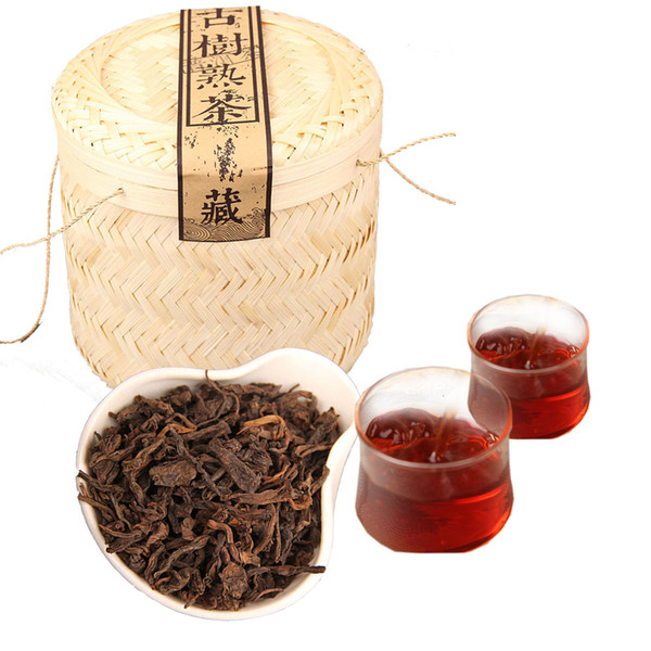 Yunnan Ripe Pu'er Tea Ancient Tree Loose Tea Beautiful Bamboo Stick Spring Tea Ancient Tree Cooked Puer 800g