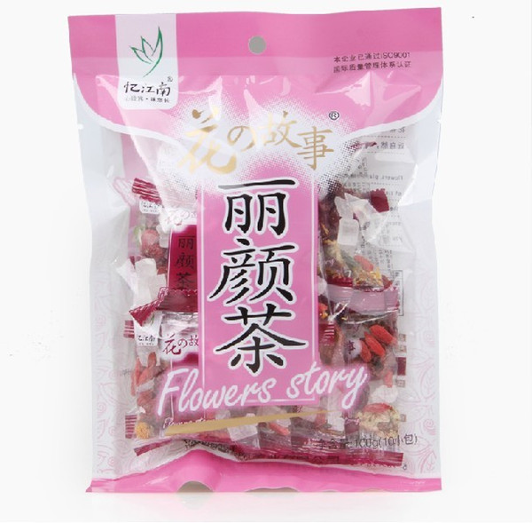 Beauty tea of organic food rose+chrusamthemum+gouqi 100g combined herbal tea flower tea-wholesale 6pcs/lot free shipping