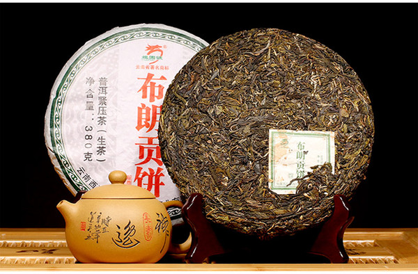 Bulan Mountain Raw Pu'er Tea of Famous Brand Longyuanhao-380g Sheng Cha/Green Cake Chinese Tea lose weight PP-023 wholesale