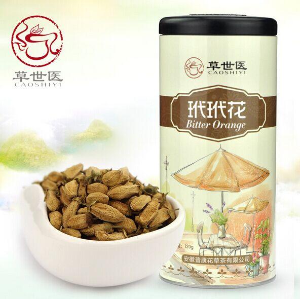 Chinese Orange Blossoms Bitter Orange Flower Tea for Slimming with anti-fake label ft-0030 6x120g/lot wholesale