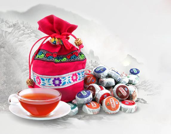 10 flavors about 500 pcs 2000g Yunnan puer tea Mini Tuo Cha+gift bag xy-002 Wholesale