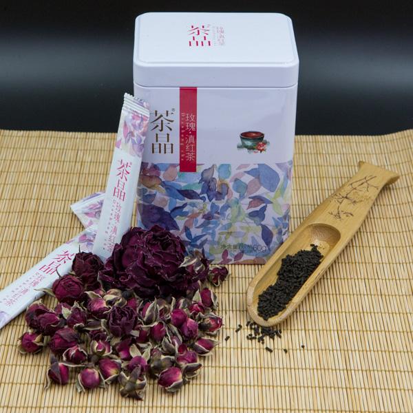 Yunnan Black Tea Granules 60g - Roses ( 30 x 2g sachets in Aluminium Gift Box ) Yunnan Hong Cha Li He