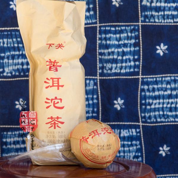 2016 Xia Guan Pu Er Tuo Cha - Shu ( black / ripe ) pu-erh tea, pressed in tuo