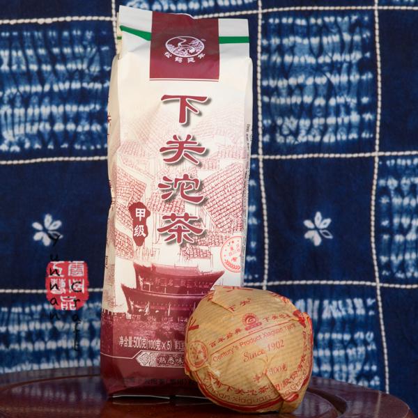 2010 Xia Guan Tuo Cha (Jia Ji) - Sheng ( green / raw ) pu-erh tea, pressed in tuo