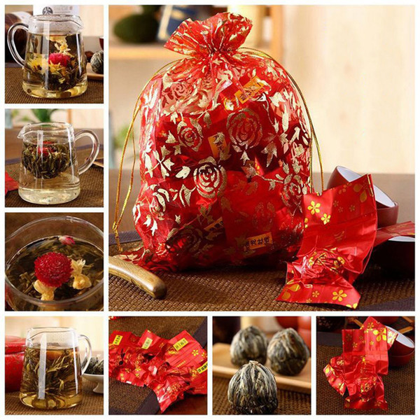 130g Chinese 16 Kinds of Handmade Blooming Flower Tea Herbal Great Fragrant Green Tea Herbal Scented Flower Botanical Herbs Green Food