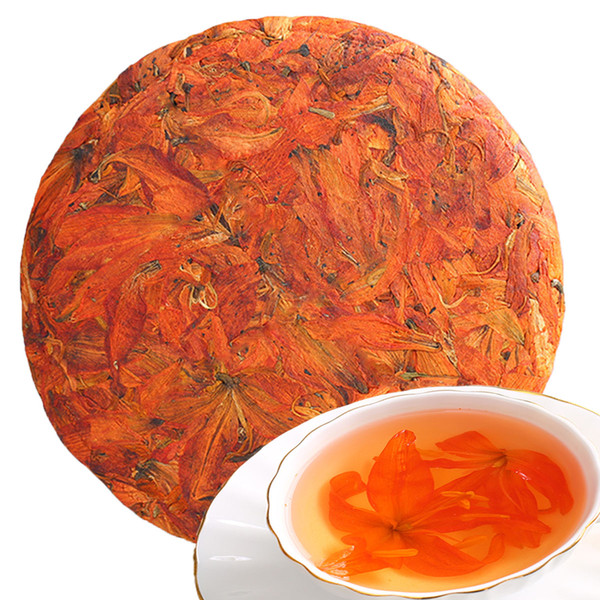 200g Chinese lilies Pure natural Lily scented tea cake lungs cough sedative tea herbal Flower Botanical tea Green Sheng cha Green food