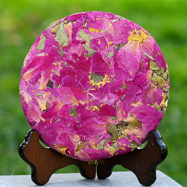 200g Chinese Quality Artistic Blooming Flower Tea Peony Scented Puer Nectar Fruit Herbal tea scented Botanical herbs Green tea Green food