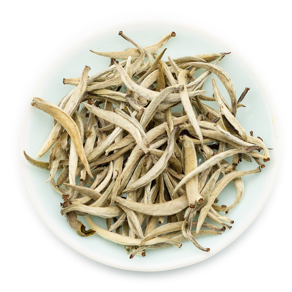 Natural Organic Bai Hao Yin Zhen Silver Needle Chinese White Tea Loose Leaf Baihao Yinzhen, High Mountain Tea Baihaoyinzhen Green Food
