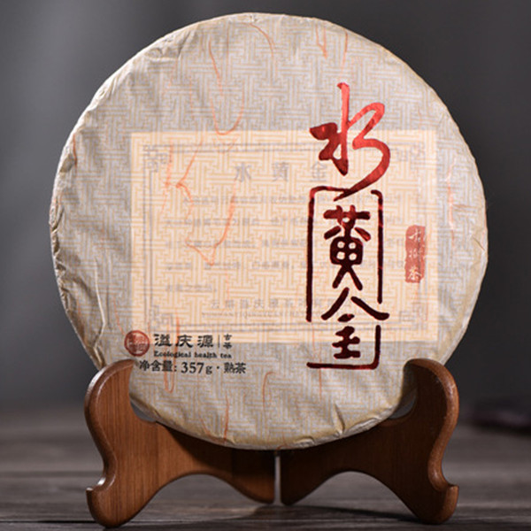 Yunnan old Pu'er tea, 357g Puer tea, eco water, gold Puer tea, green health food and small gifts free delivery