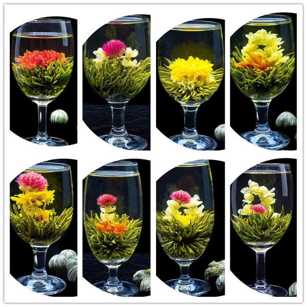 128pcs 16 styles kinds Blooming flower tea leaves Technology Scented tea Art viewing Blossom Flower Process Tea leaves