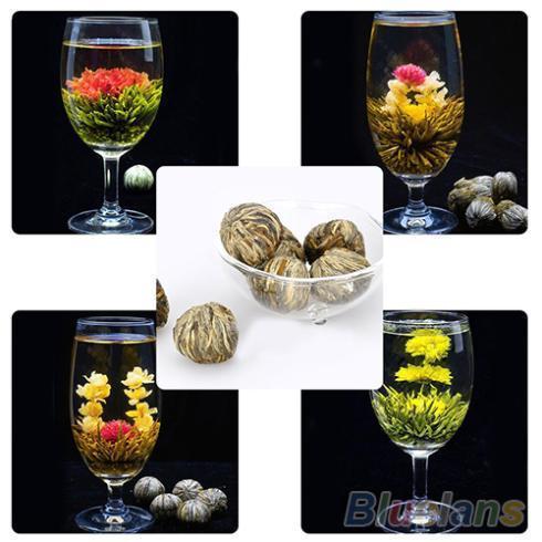 Chinese Artisan Different Handmade Blooming Flower Green Tea 16 styles kinds Blooming tea Blossom Flower Process Tea