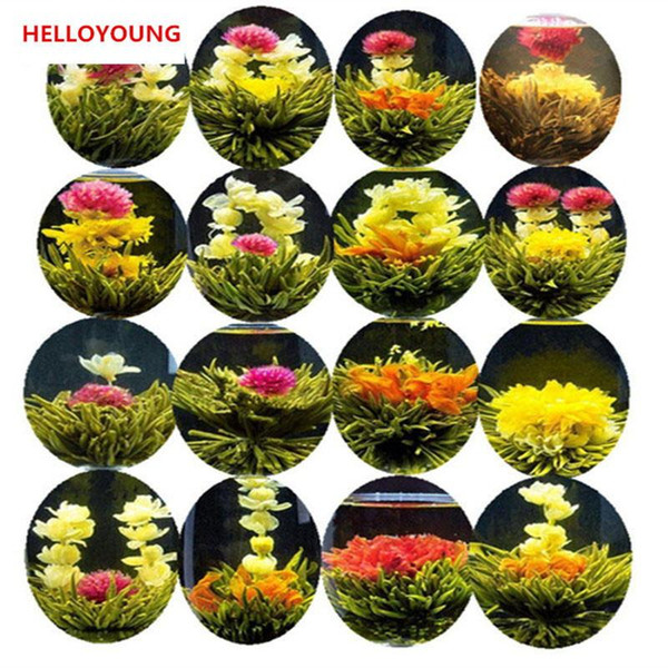 C-TS073 Handmade Blooming Flower Tea 16 Kinds Ball Blooming Flower Herbal tea Artificial Flower Tea Products 130g