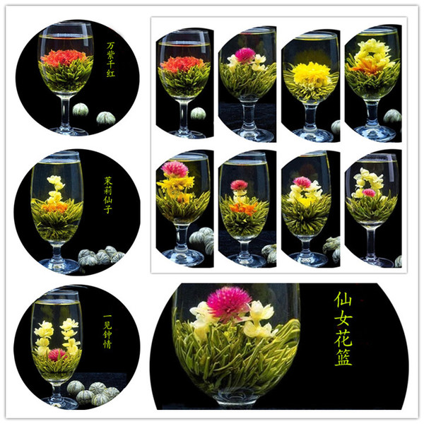 32pcs 16 styles kinds Blooming flower tea leaves Technology Scented tea Art viewing Blossom Flower Process Tea leaves free shipping Hot sale