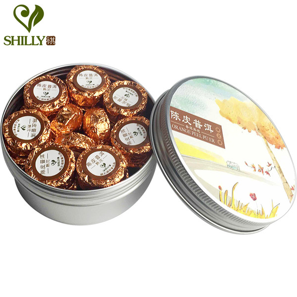 100g Shu Puer Tea 17pcs Mini Tuo Cha Orange Peel Flavor Pu erh Tea for Slimming Shu Puerh Tea Free Gift Infuser Organic Pu er Te