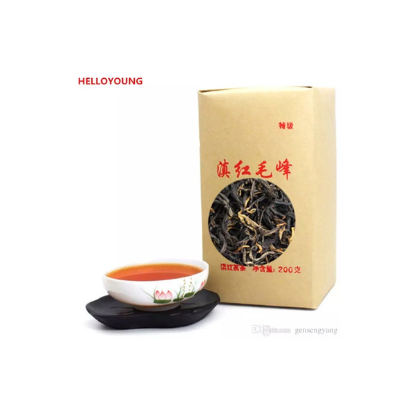 C-HC041 Dian hong maofeng tea mao feng dian hong famous yunnan black tea 200g200g large congou black tea premium red Chinese