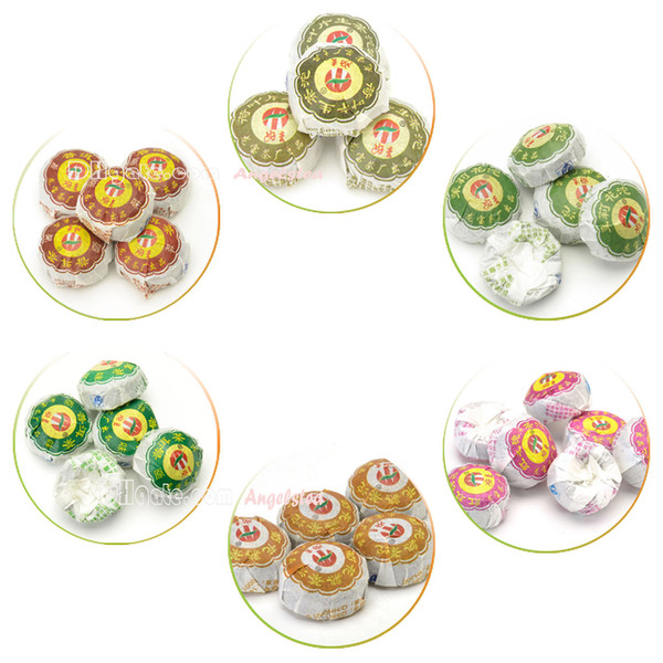 Wholesale 12 pcs Mixed Pu-erh Mini Tuocha, free shipping - 6 Different Kinds of Pu-erh Mini Tuocha