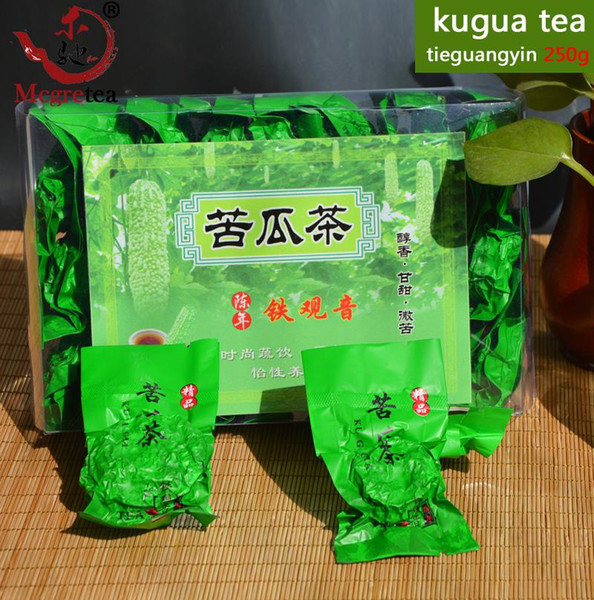 [Mcgretea]good 250g 24 bags Balsam Pear Anxi Tieguanyin Tea Bitter Melon Oolong Tea ku gua Oolong tea older Weight Loss Vacuum Pack