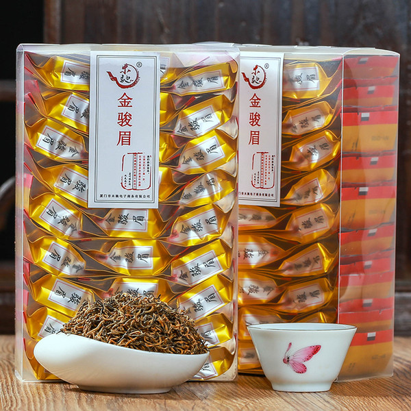 mcgretea 250g/2 boxs 50 samll bags 250g Top Grade Wuyi Jin jun mei loose Black Tea Big Red Robe Oolong Tea The Original Gift Jinjunmei good