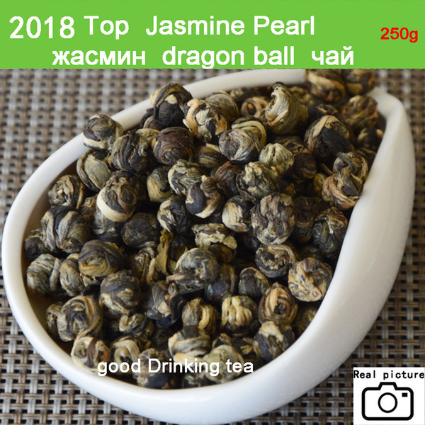 [mcgretea]2018 Promotion ! 250g superior Jasmine Flower Tea Premium Jasmine Dragon Pearl Tea Health Care Green Wholesale Chinese Tea