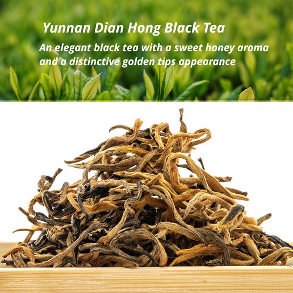 Top Chinese Black Tea Dian Hong Mao Feng Yunnan Black Tea Dianhong 58, China Red Tea Fengqing Dianhong With Sweet Honey Aroma