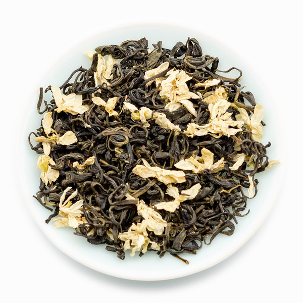 Mao Feng Jasmine Green Tea Loose Leaf, Health Care High Mountain Green Tea with Jasmine Flowers