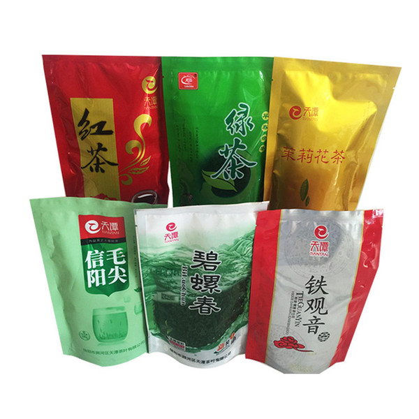 6packages/lot 0.1kg/package New TOP Quality Organic Red Green Jasmine Xinyang Maojian Tie Guanyin Biluochun healthy Chinese tea Green Food