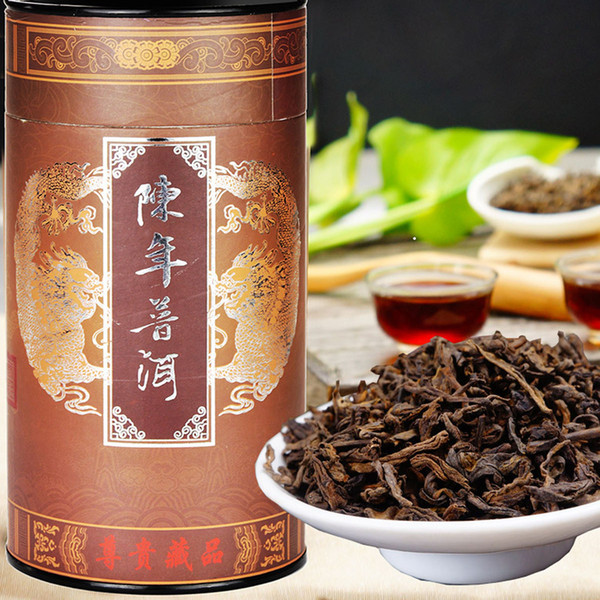 China Yunnan Pu'er Cooked Tea Ripe Puerh Barrel Puer Loose Black Tea Shu Cha Organic 250g