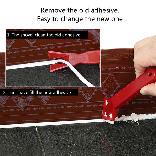 2 Pieces /pack Professional Caulk Remover Glue Scraper Tool Easy to Clean Tile Caulk Cleaner